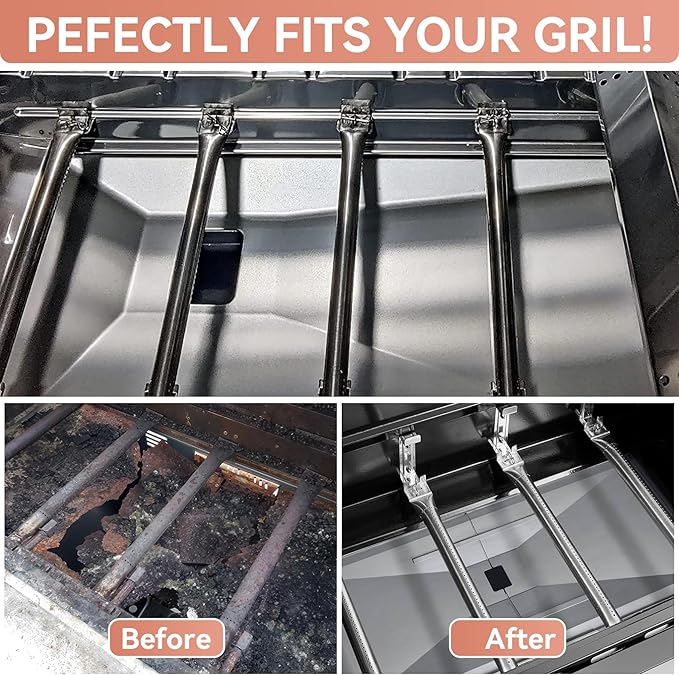 Universal Grease Tray with Catch Pan for Nexgrill 720-0888s 720-0888 720-0896, 3/4/5 Burner Gas Grill , Adjustable Drip Pan for Expert ,Charbroil, Dynaglo, Kenmore, BHG, Grill Master Backyard Uniflame