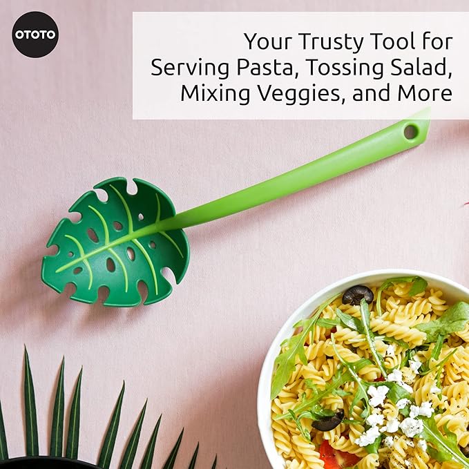 OTOTO Jungle Spoon Monstera Ladle - BPA-Free High Heat Resistant Nylon for Cooking for Nonstick Cookware Kitchen Tools & Utensils, Kitchen Gifts & Gadgets, Cute