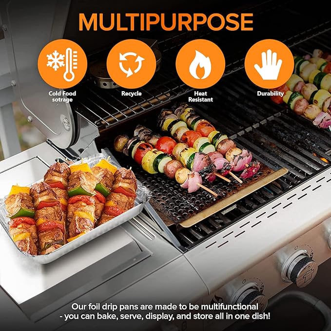 67047 Metal Catch Pan and 6415 Aluminum Liner for Weber Spirit I&II 200 and 300, Genesis I&II LX200/300 Series, Grill Grease Tray for Weber Traveler Grill, Drip Tray for Weber 67047 83156 6415