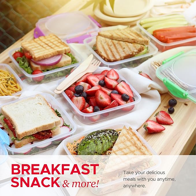 Tafura Premium Sandwich Containers & Box - 2 Pack BPA Free Lunch Containers for Lunch Boxes - Durable & Reusable Sandwich Holder for Freshness (Black)