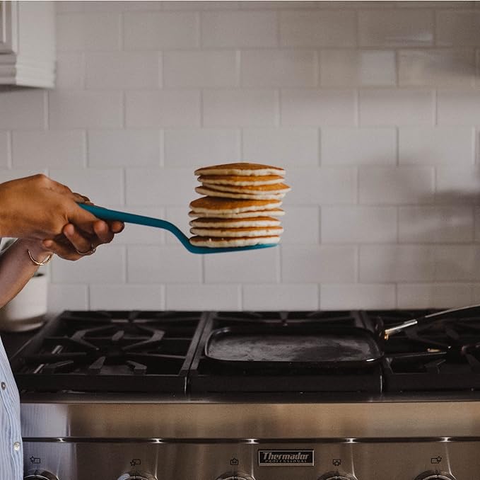GIR: Get It Right Cooking Spatula Turner - 13-Inch Red Rubber Spatula - Seamless Silicone Nonstick Flipper - Heat-Resistant Cooking Utensil