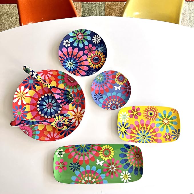 French Bull 19" Rectangular Platter - Melamine Platters and Serving Ware - Plate, Dish, Serving, Collection - Festival