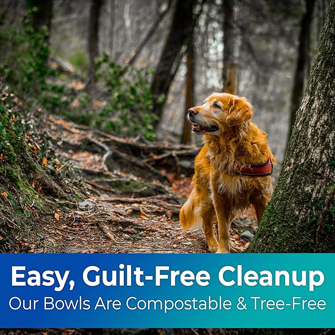 Vet-Grade Biodegradable Disposable Tan Kraft Pet Bowls Bulk 250 Pk 8 Oz/1 Cup. Non-Toxic Food and Water Dishes for Puppies, Small Dogs or Cats. Sturdy and Leakproof for Healthy Pets!