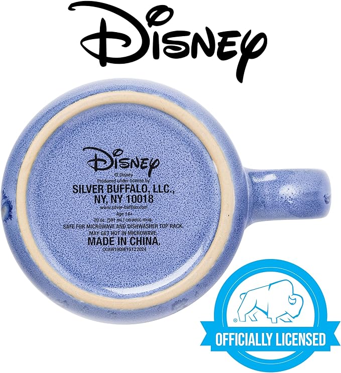 Silver Buffalo Disney Alice in Wonderland Reactive Glaze Ombre Ceramic Camper Mug Featuring Alice, Cheshire Cat, White Rabbit, Dormouse, Dinah, Mad Hare, and Mad Hatter, 20 Ounces