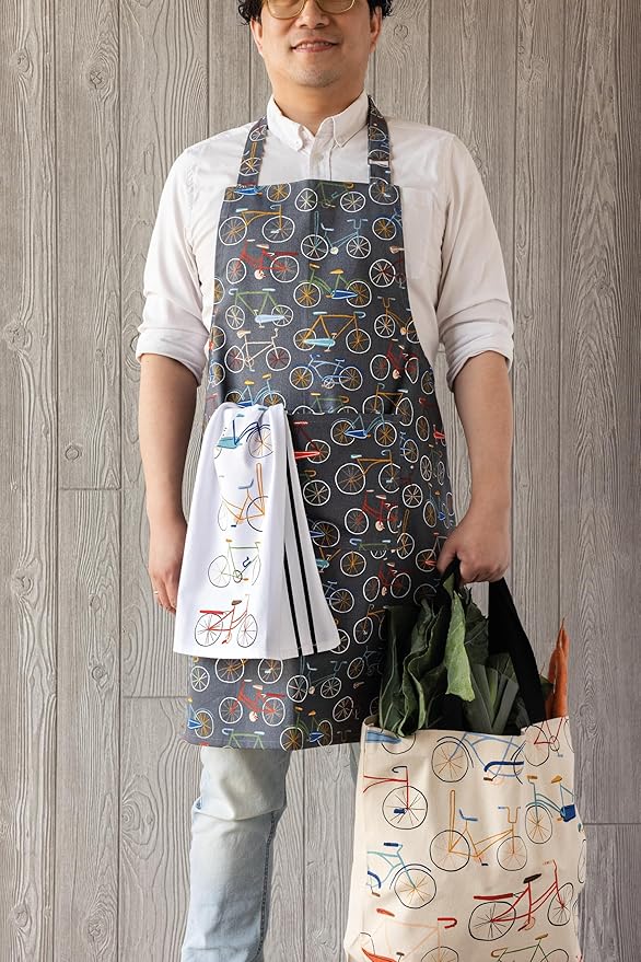 Now Designs Cruiser Bike Printed Kitchen Towel, 18x28 inches