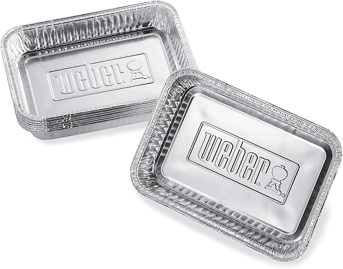 Weber Aluminum Drip Pans,Compatible Gas Grills,Small (Pack of 10)