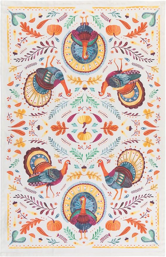 Now Designs Autumn Plenty Thanksgiving Dishtowel - Festive Kitchen Decor