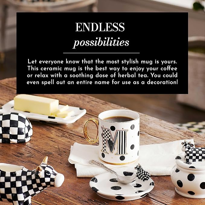 MACKENZIE-CHILDS My Mug, Decorative Ceramic Coffee Mug with Handle, Z