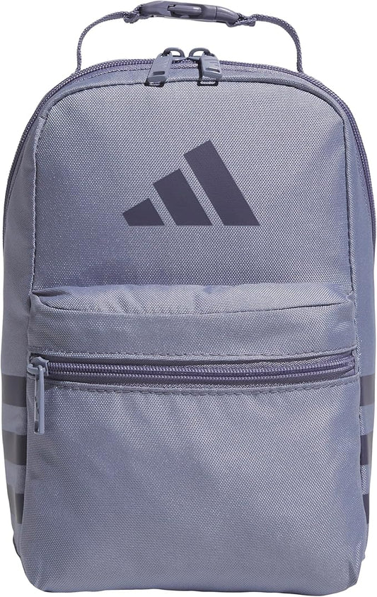 adidas Kids Santiago Lunch Bag – Insulated Cooler Lunchbox for Girls & Boys, 8L, 3D AOP White/Clear Sky Blue/Clear Pink/3, One Size