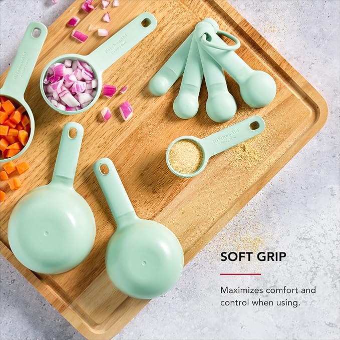 KitchenAid Measuring Cups and Spoon Set, 9 Piece, Spearmint