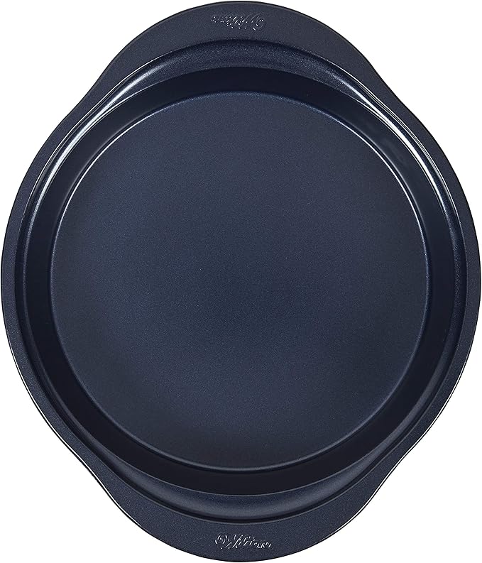 Wilton Diamond-Infused Non-Stick Navy Blue Round Baking Pan, 9-inch, Steel