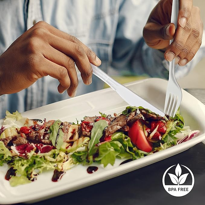 White Plastic Forks Bulk 1000 Count - Medium Weight Bulk Forks Disposable For Home, Parties And Caterings, Premium Disposable Forks.