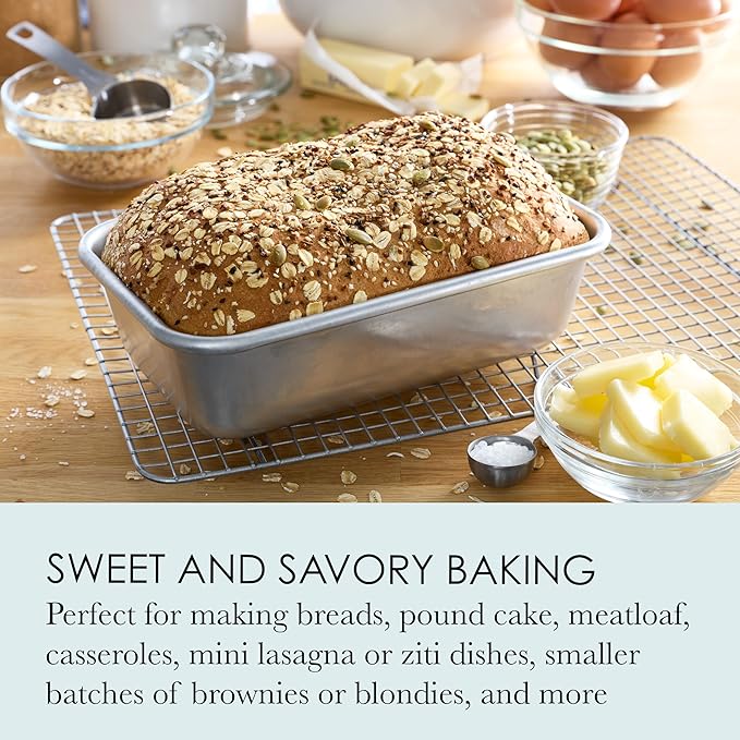Chigcago Metallic Recyled Aluminum 9x5 Loaf Pan, Made With Reycled Aluminum, Perfect For Everyday And Small Batch Baking
