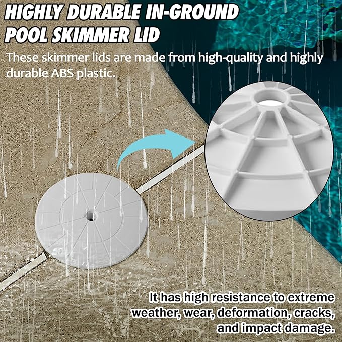 TonGass 9 1/8" Skimmer Valve Lids Perfect Replacement Part for 9" Pool & Spa Lids Highly Durable Pool Skimmer Cover with UV Inhibitors