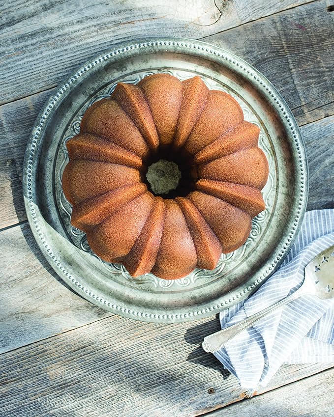 Nordic Ware Anniversary Bundt 12 Cup, Gold (Pack of 3)