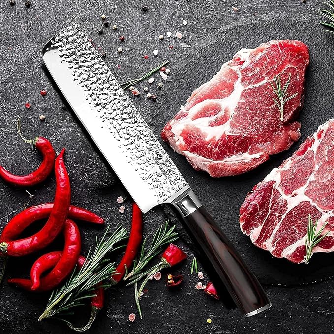 imarku Nakiri Knife, Razor Sharp 7 Inch Multipurpose Vegetable Japanese Chef Knife, High Carbon Stainless Steel Meat Cleaver, Gyutou Knife with Ergonomic Handle, Unique Gifts for Men and Women