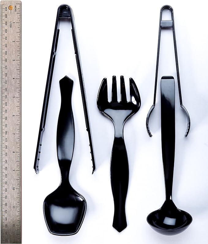 Transitions2earth Biodegradable EcoPure Economy Serving Utensils Combo Pack - 18 Count - Earth-Friendly, BPA-Free, Heavy Duty, Heat Resistant, Recyclable Utensils