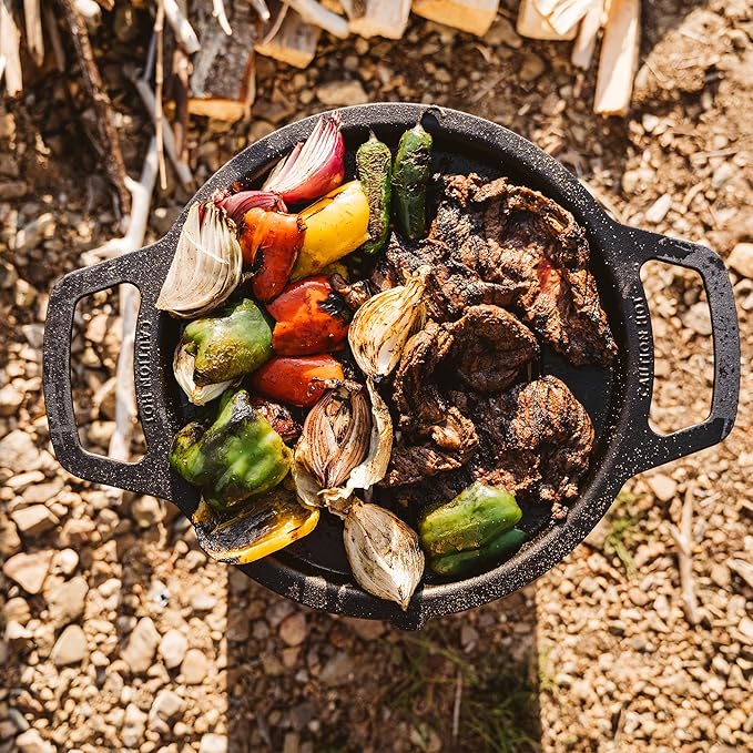 Solo Stove Large Cast Iron Griddle Top, Cookware for Bonfire and Yukon fire pit, Fireplace accessory, Cooking surface: 17.75", Weight: 16.5 lbs