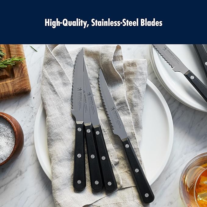 HENCKELS Razor-Sharp Steak Knife Set of 8, German Engineered Informed by 100+ Years of Mastery