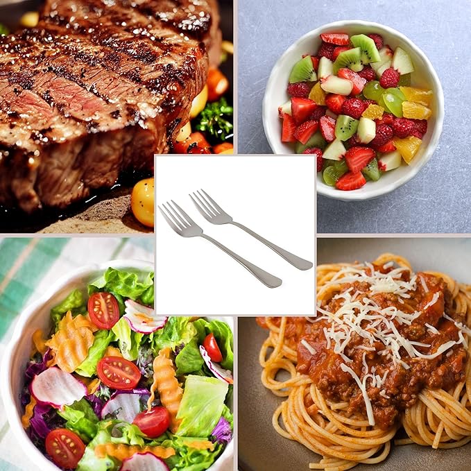Cornucopia Brands Serving Fork (2 Pack) Set of Two (2)- Elegant Top of the Line Serving Forks, Buffet & Banquet Style Serving Forks, 9" Stainless Steel