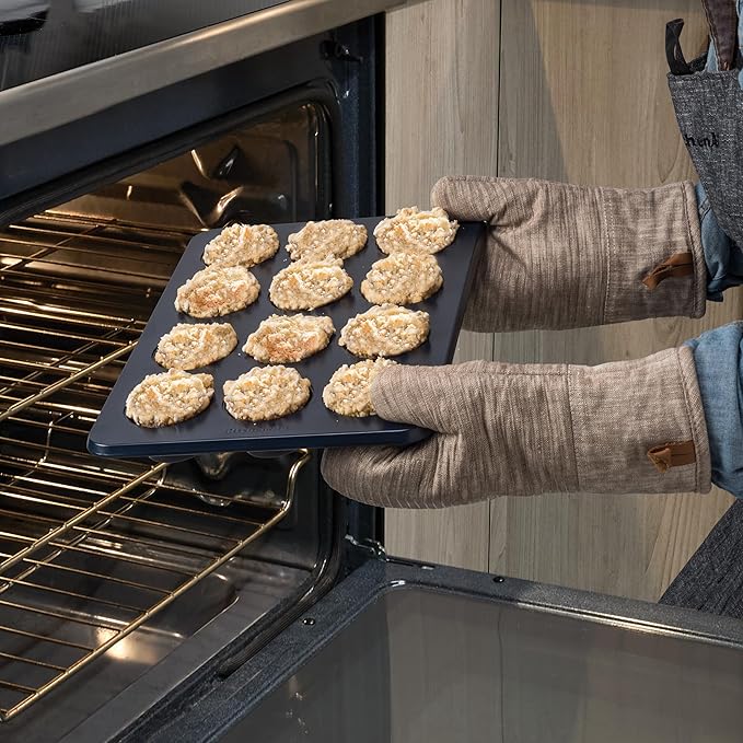 KitchenAid 12-Cup Nonstick Aluminized Steel Muffin Pan, Ink Blue (Pack of 2)