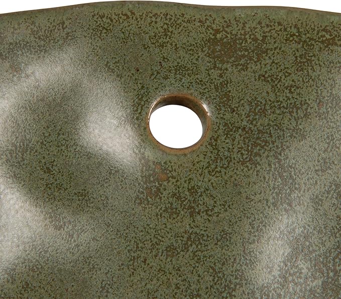 Creative Co-Op Set of 2 Green Reactive Glaze Stoneware Colanders