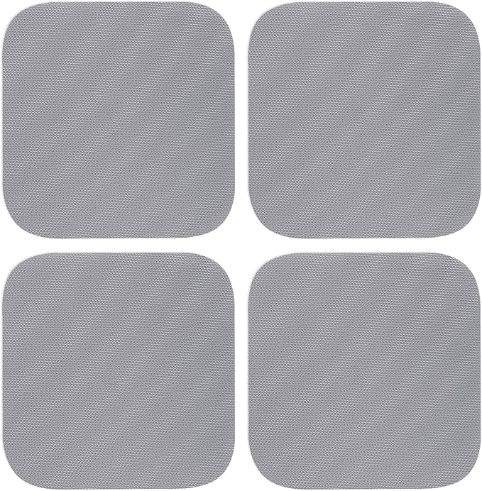 4PCS Jar Opener Gripper Pad, Silicone Jar Openers 5 Inch Square Multi-function Anti-Slip Coasters Bottle Jar Opener, Jar Lid Openers for Opening Cans Jars in Summer(Gray)