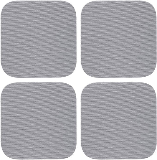 4PCS Jar Opener Gripper Pad, Silicone Jar Openers 5 Inch Square Multi-function Anti-Slip Coasters Bottle Jar Opener, Jar Lid Openers for Opening Cans Jars in Summer(Gray)