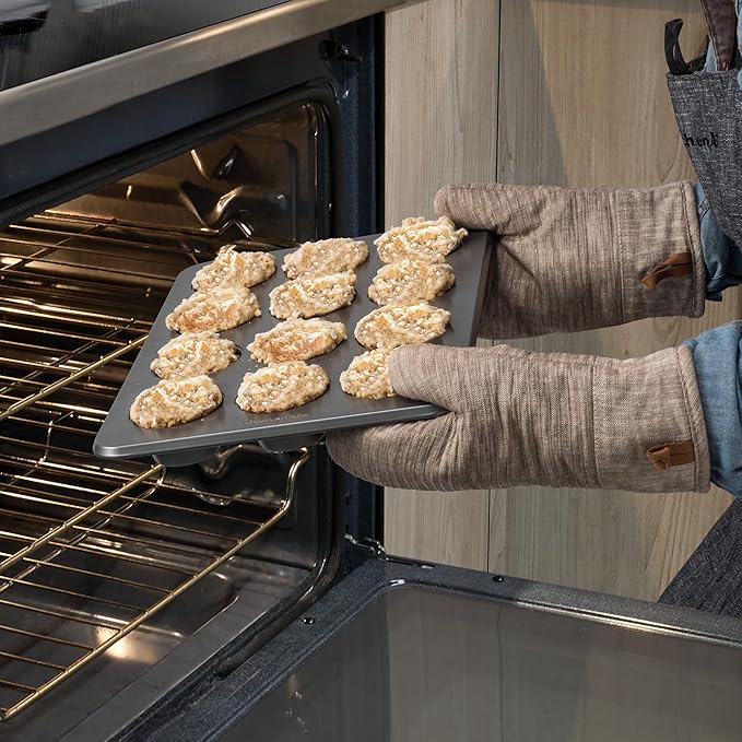 KitchenAid 12-Cup Nonstick Aluminized Steel Muffin Pan, Contour Silver