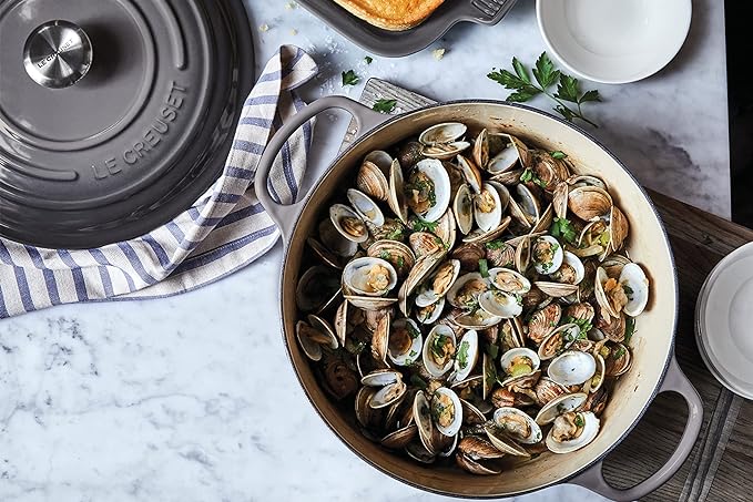 Le Creuset Enameled Cast Iron Signature Round Dutch Oven, 4.5 qt., Oyster