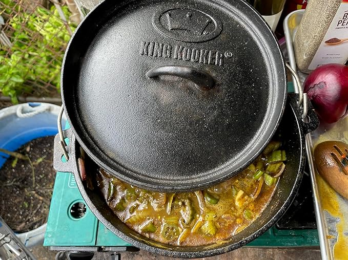 12 Qt. Seasoned Cast Iron Dutch Oven with Cast Iron Lid,Black