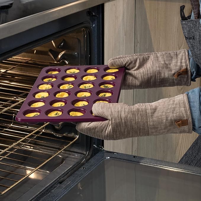 KitchenAid 24-Cup Nonstick Aluminized Steel Mini Muffin Pan, Beetroot