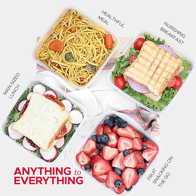 Tafura Sandwich Containers (2 Pack) Sandwich Box | Lunch Containers | Sandwich Containers for Lunch Boxes | Reusable Sandwich Holder, BPA Free (Blue)