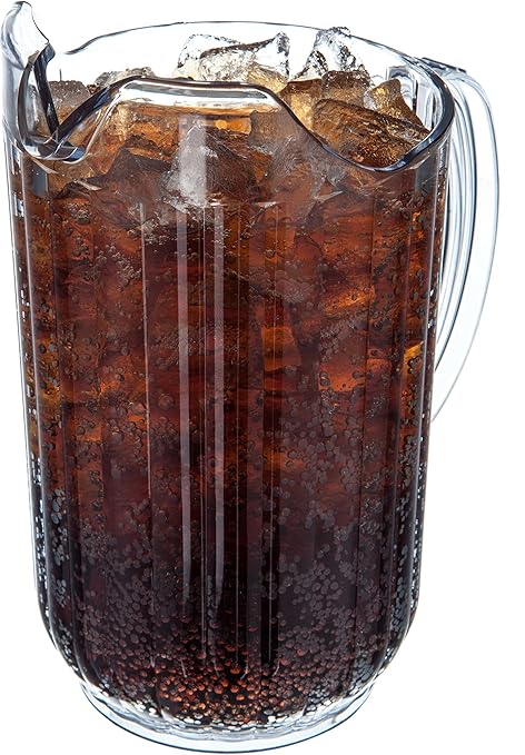 Carlisle FoodService Products 553807 Plastic Pitcher, 48 Ounces, Clear (Pack of 6)