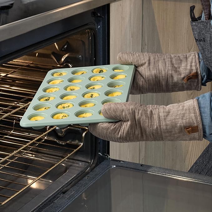KitchenAid 24-Cup Nonstick Aluminized Steel Mini Muffin Pan, Pistachio