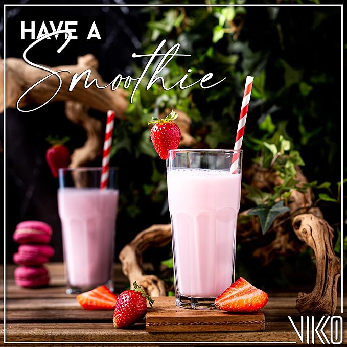 Vikko Drinking Glasses, Set of 6 Juice Glasses 9.5 Oz, Thick and Sturdy Kitchen Glasses, Dishwasher Safe Highball Glass Tumbler, Heavy Duty Cups, Water Glasses