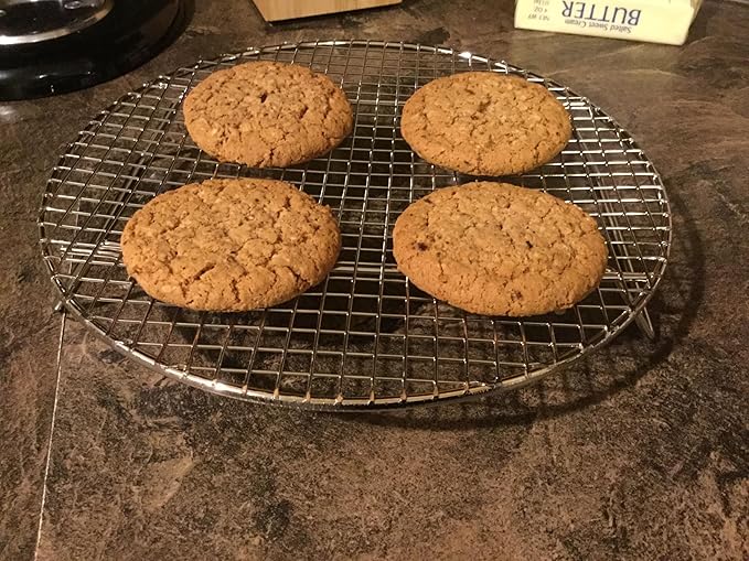 TrueCraftware- 10-1/2” Round Steamer Rack/Cooling Rack Nickel Plated- Steamer Insert Steaming Rack Steam Tray Multi-functional Steamer Basket Cookware Veggie Fish Seafood Cooking