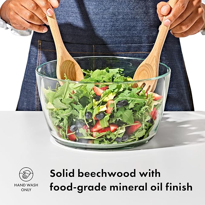 OXO Good Grips Beechwood Salad Servers – 2-Piece Set