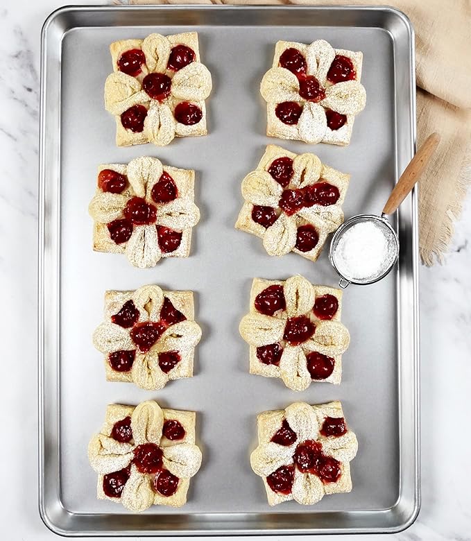 USA Pan Bakeware Traditional Aluminized Steel Uncoated Extra Large Baking Sheet Pan, Made without nonstick coating