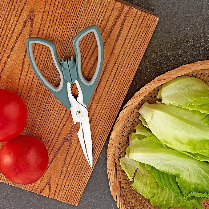 Bat and Cat Shaped Large Handles Kitchen Scissors for Women Gifts, Halloween Scissors Utensils, Kitchen Accessories for Vegetables & Meat Cutting, Comfortable Ergonomic Fit for Office