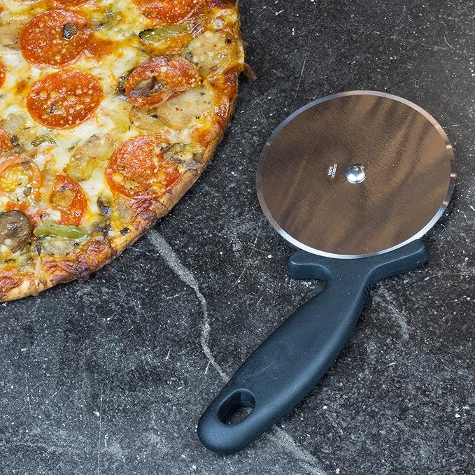 Chef Craft 21370 Pizza Cutter, Stainless Steel Large Black