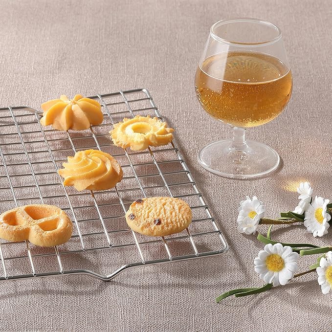 2PCS Cooling Racks for Cooking and Baking, Stainless Steel Wire Rack Suitable for 10" x 15" Sheet Pan and Grilling, Roasting,Drying, Oven and Dishwasher Safe