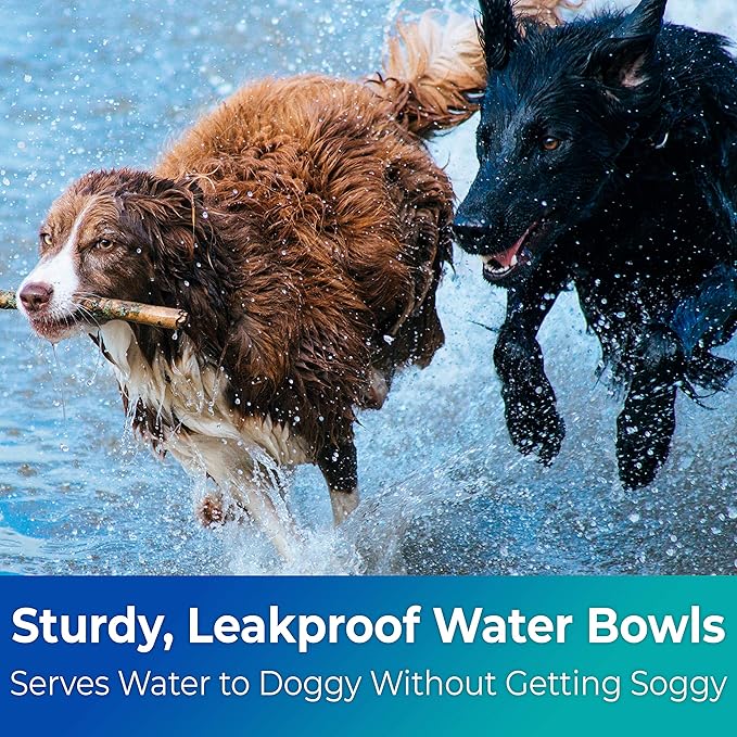 Biodegradable Pet Bowls, 25 Pack, 8 Oz, 1 Cup, Germ-Free, Allergen-Free, Sturdy, Leakproof, Recycled Wheatstalk Material, Suitable for Dogs and Cats