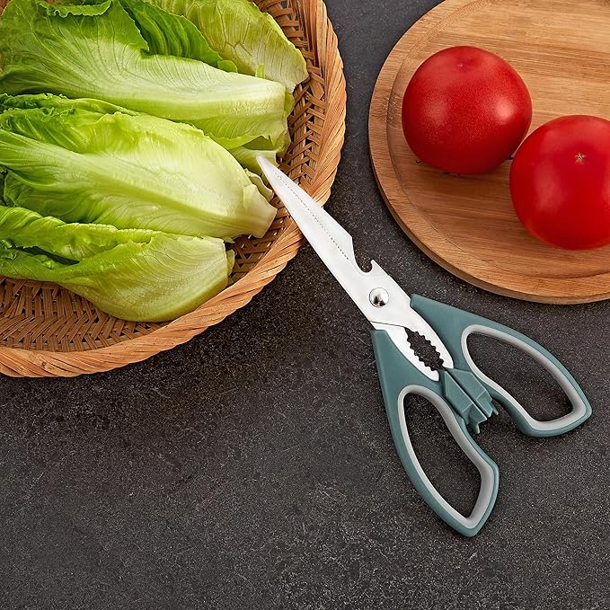 Bat and Cat Shaped Large Handles Kitchen Scissors for Women Gifts, Halloween Scissors Utensils, Kitchen Accessories for Vegetables & Meat Cutting, Comfortable Ergonomic Fit for Office
