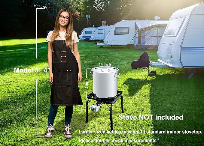 CONCORD 42 QT Stainless Steel Stock Pot w/Basket. Heavy Kettle. Cookware for Boiling (42)