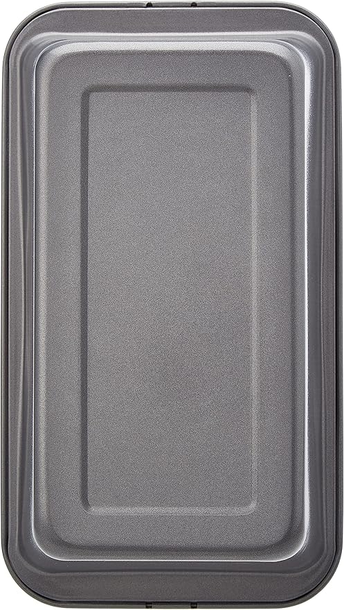 Amazon Basics Rectangular Nonstick Bread Loaf Pan for Baking Meatloaf with Even Heat Distribution,9.5 x 5 Inch,Gray,Set of 2,(Pack of 6)